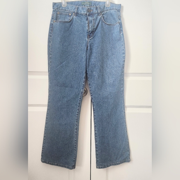 LRL Lauren Jeans Denim - LRL Ralph Lauren Jeans Women's Blue Stretch Denim Boot-cut Size 12